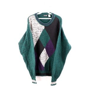 Vintage 90s Streetwear Geometric Knit Sweater